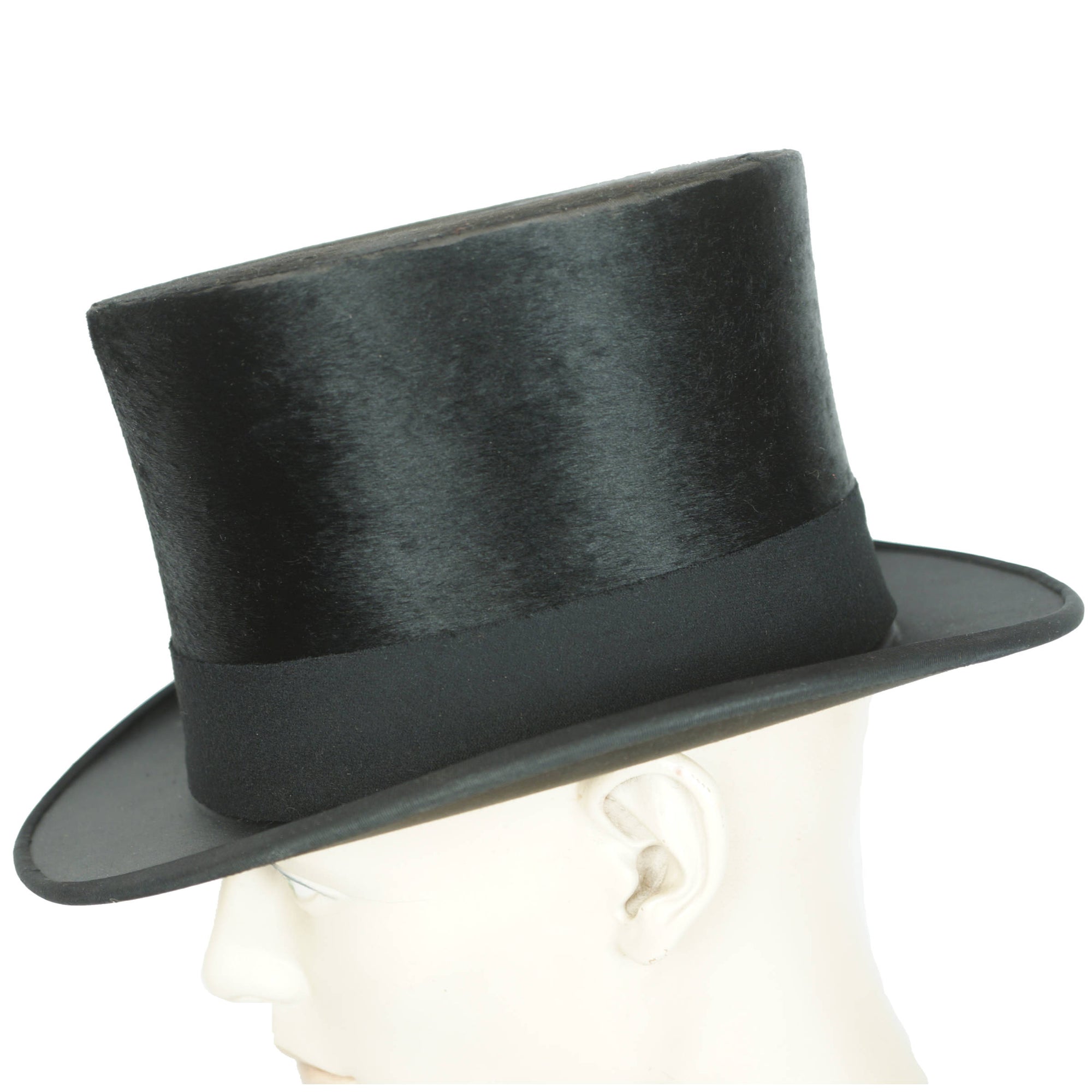 Large Vintage Plush Silk Top Hat Youngs New York