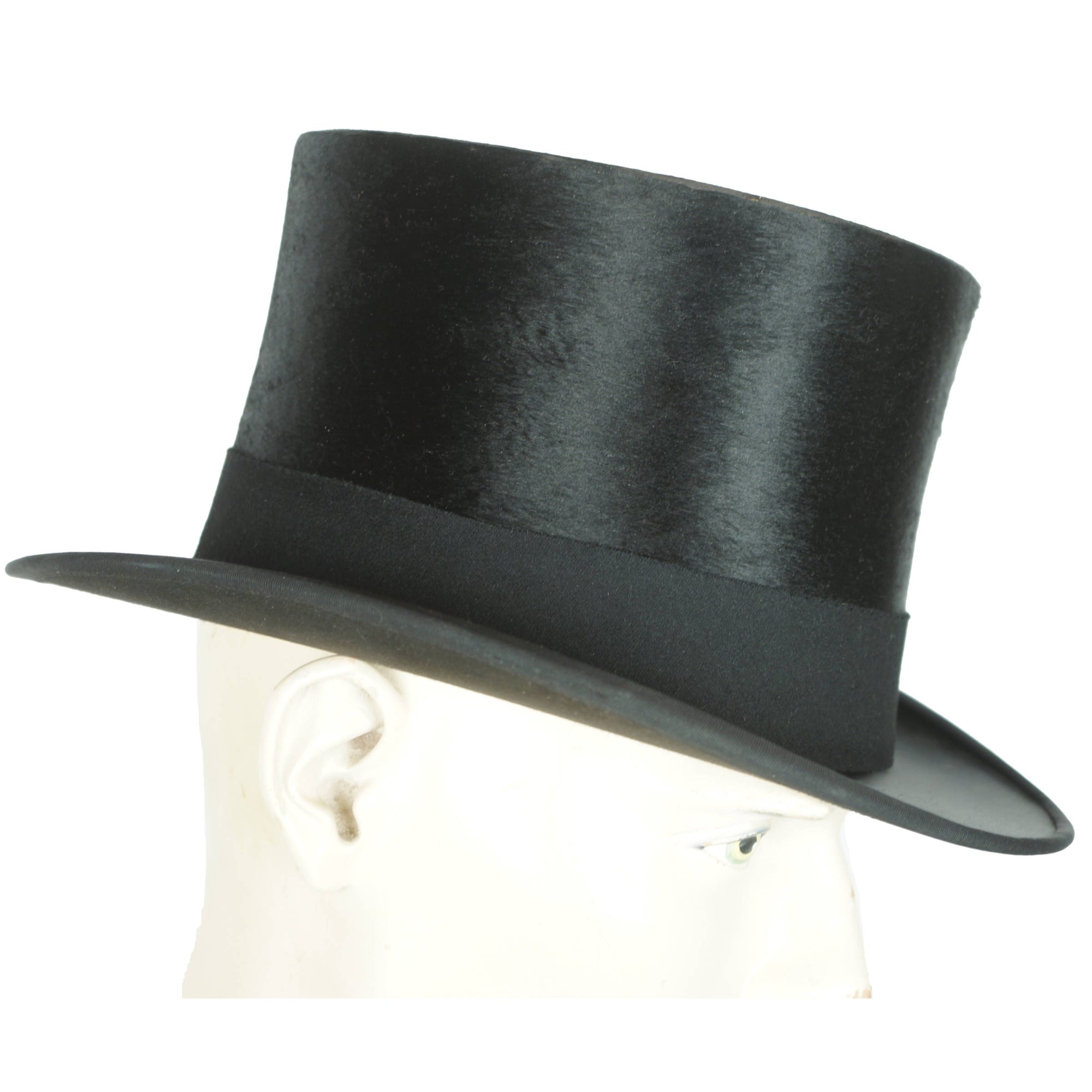 Large Vintage Plush Silk Top Hat Youngs New York