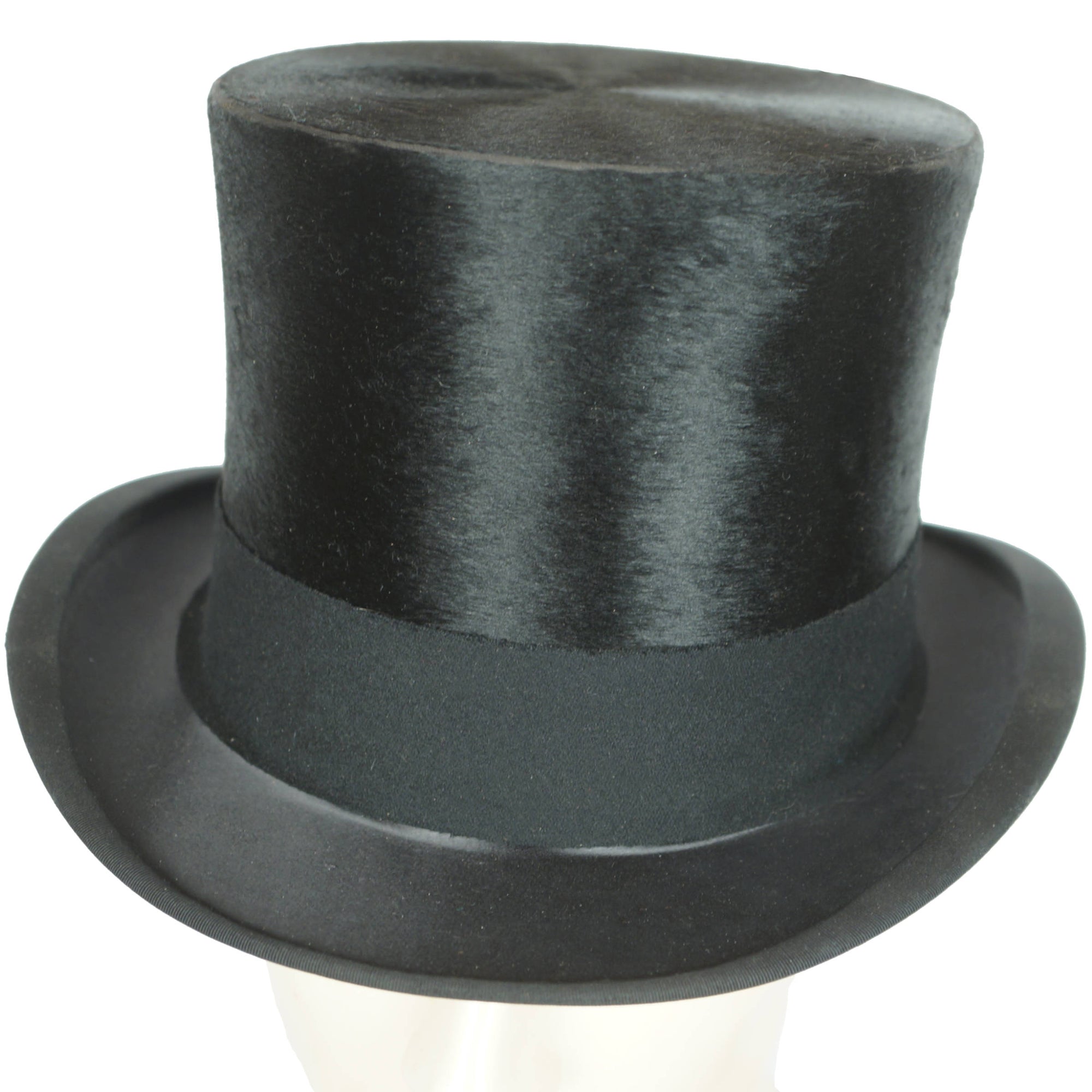 Large Vintage Plush Silk Top Hat Youngs New York