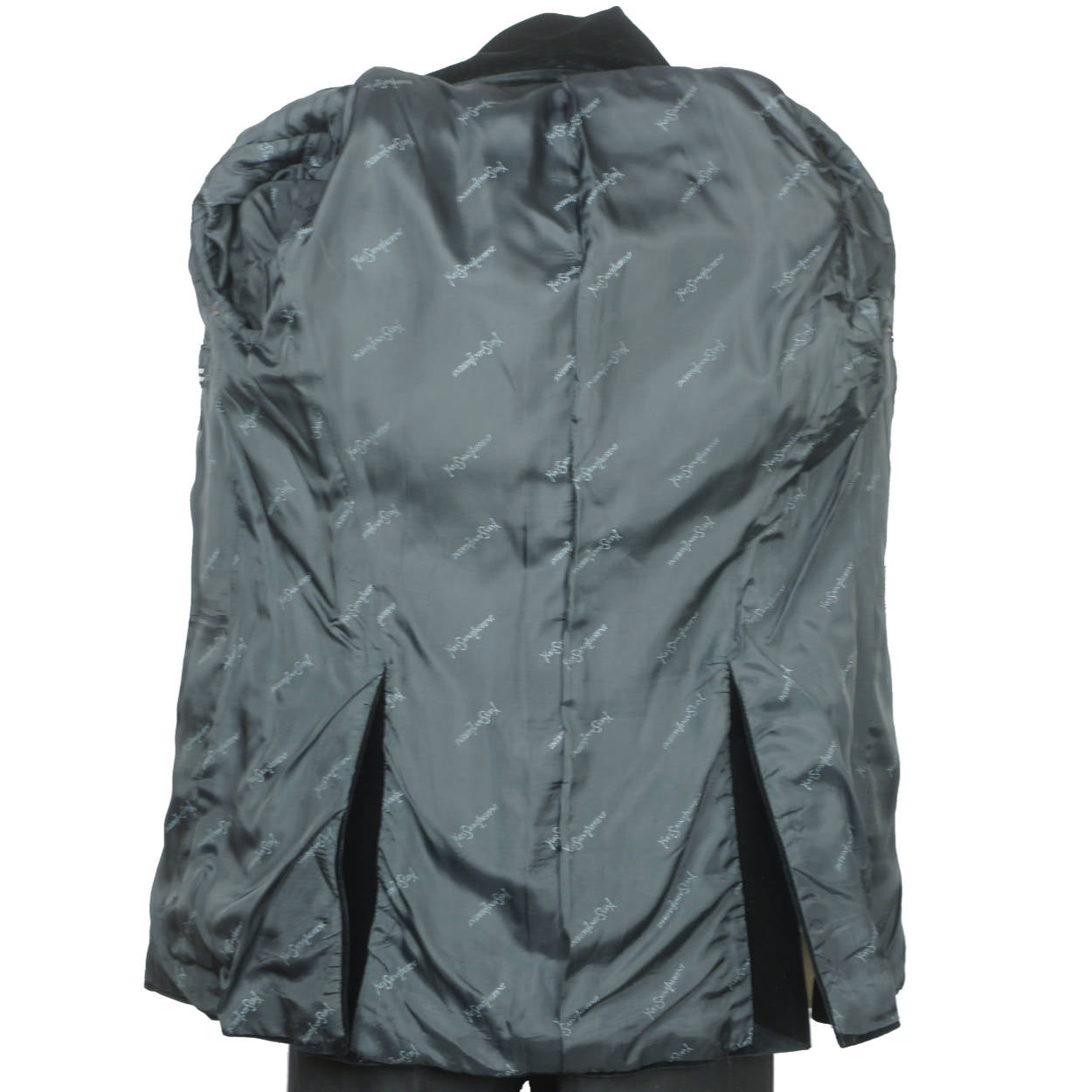 Vintage 1970s Yves Saint Laurent Black Velvet Mens Jacket Made in France Small - Poppy's Vintage Clothing