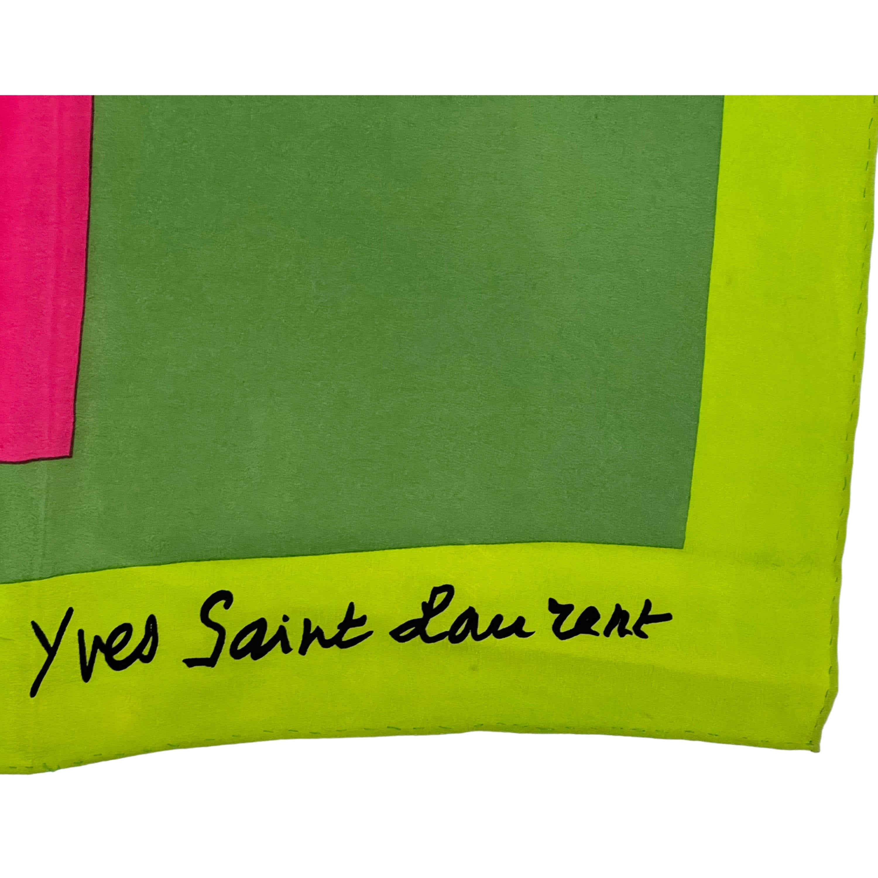 80s Vintage Yves Saint Laurent Silk Scarf Le Printemps 1983