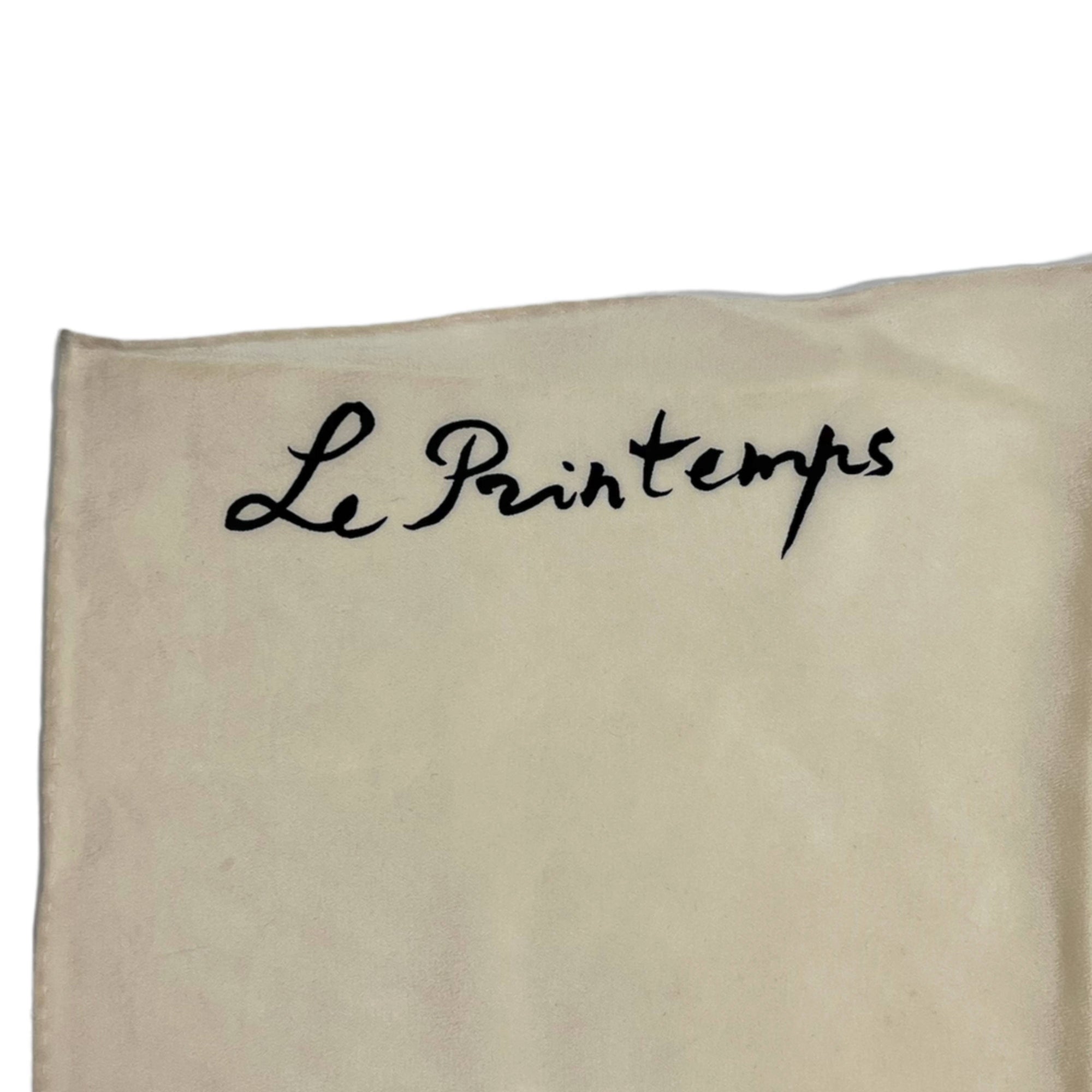 80s Vintage Yves Saint Laurent Silk Scarf Le Printemps 1983