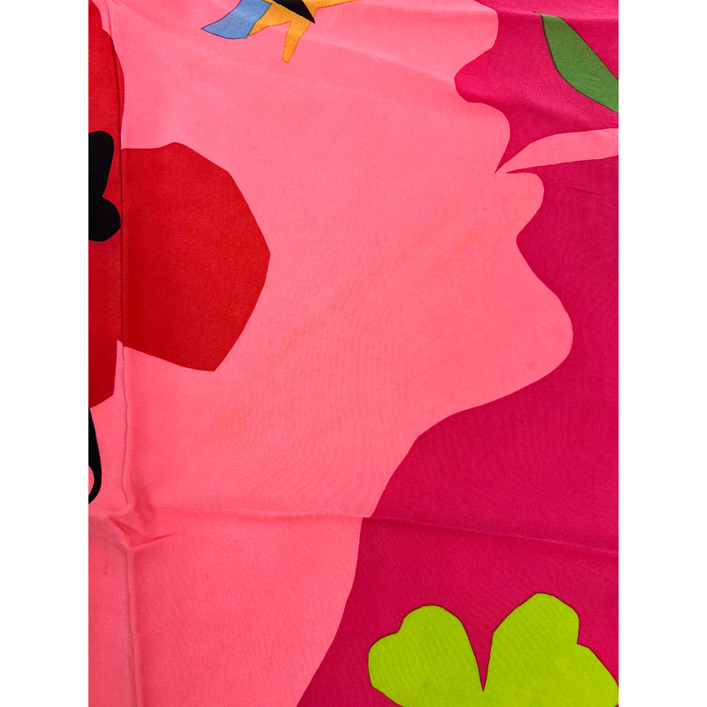80s Vintage Yves Saint Laurent Silk Scarf Le Printemps 1983