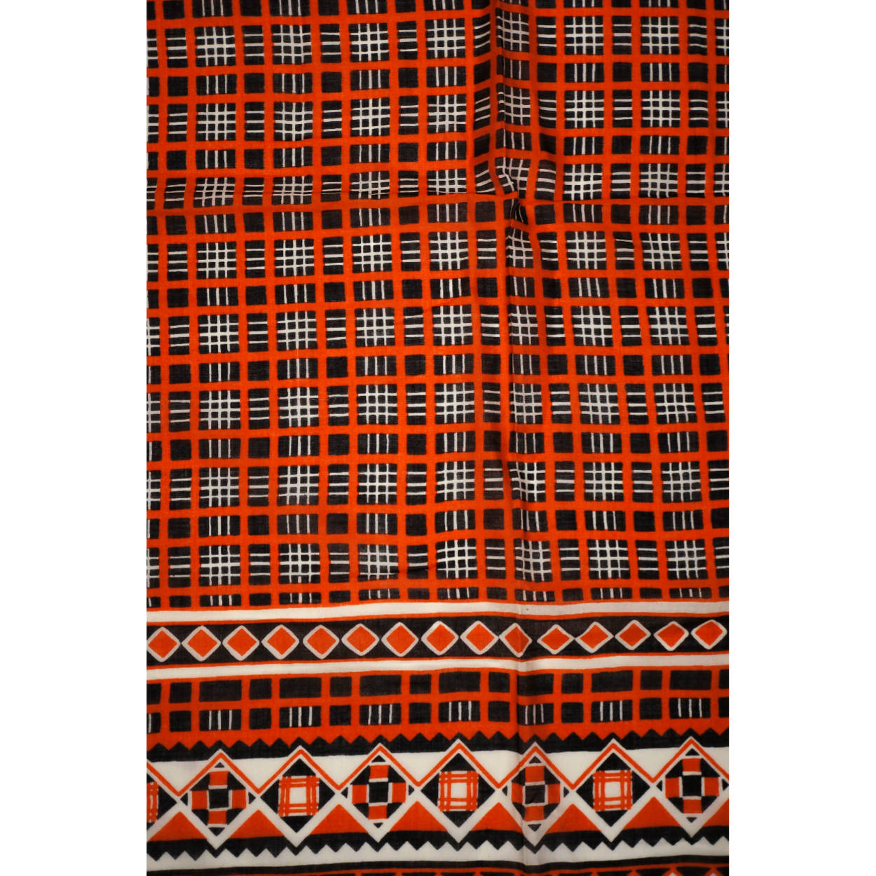 Vintage 1970s Yves Saint Laurent Peasant Look Scarf Cotton Voile Large 34" - Poppy's Vintage Clothing