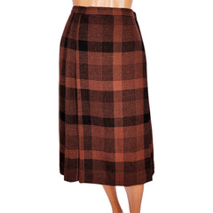 Vintage Yves Saint Laurent Wool Kilt Wrap Skirt 1970s Rive Gauche Paris Plaid S - Poppy's Vintage Clothing