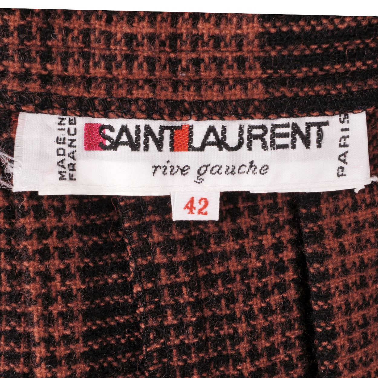 Vintage Yves Saint Laurent Wool Kilt Wrap Skirt 1970s Rive Gauche Paris Plaid S - Poppy's Vintage Clothing