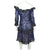 Vintage 1980s Yves Saint Laurent Violet Blue Sequin Lace Party Dress Size M - Poppy's Vintage Clothing