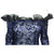Vintage 1980s Yves Saint Laurent Violet Blue Sequin Lace Party Dress Size M - Poppy's Vintage Clothing