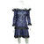 Vintage 1980s Yves Saint Laurent Violet Blue Sequin Lace Party Dress Size M - Poppy's Vintage Clothing
