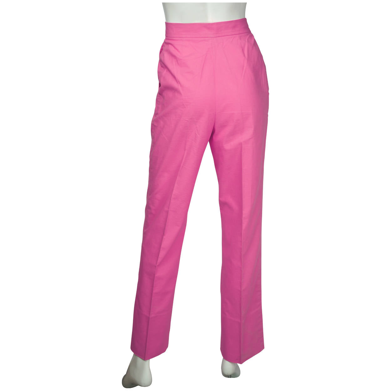 Vintage 1970s Yves Saint Laurent Tricot Paris Pink Cotton Pants NWOT Size M - Poppy's Vintage Clothing