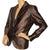 Vintage 1980s Yves St Laurent Suit Jacket Brown Snakeskin Pattern Ladies M 40 - Poppy's Vintage Clothing
