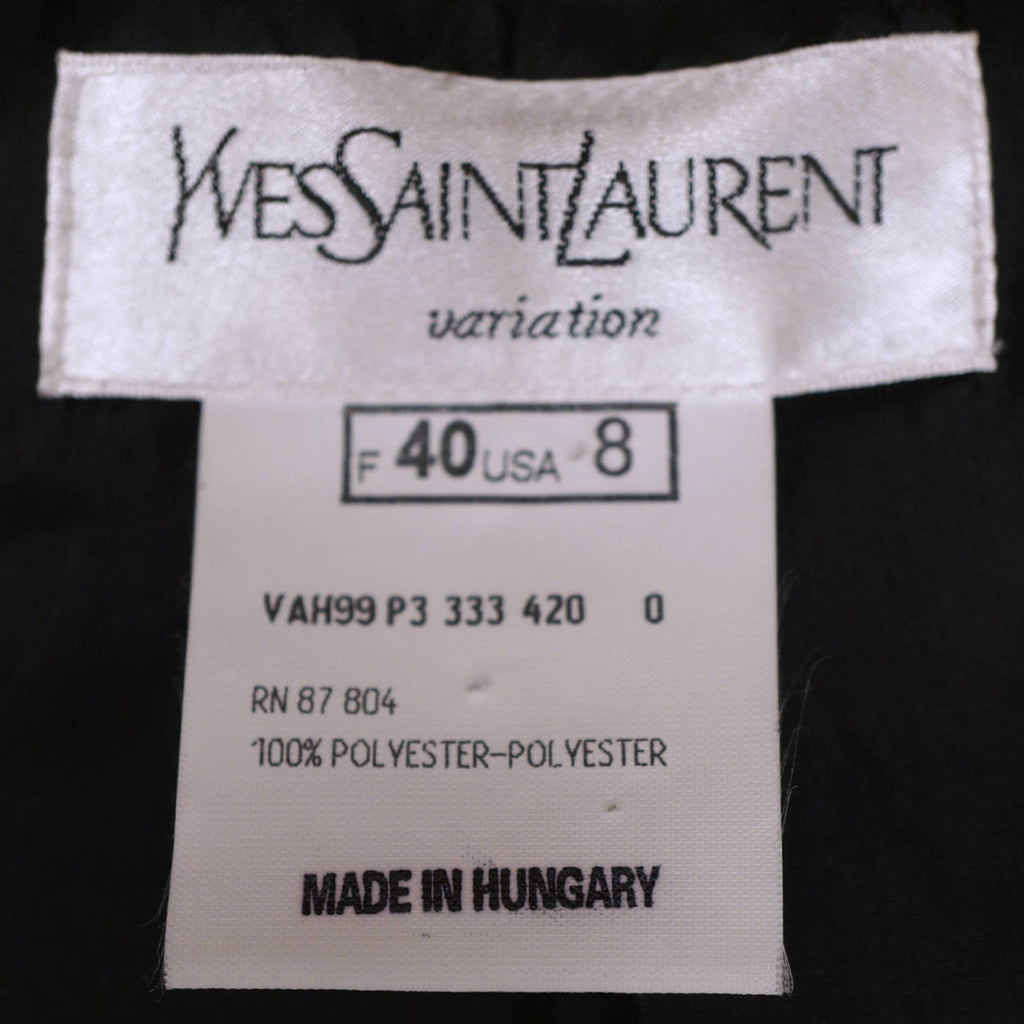 Vintage 1980s Yves St Laurent Suit Jacket Brown Snakeskin Pattern Ladies M 40 - Poppy's Vintage Clothing