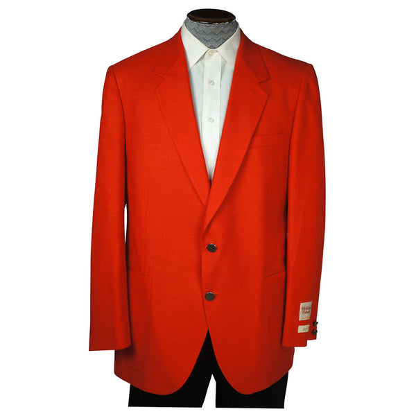 Vintage NOS Red Holiday Jacket Mens Blazer Sport Coat L Unused 1970s NWT - Poppy's Vintage Clothing
