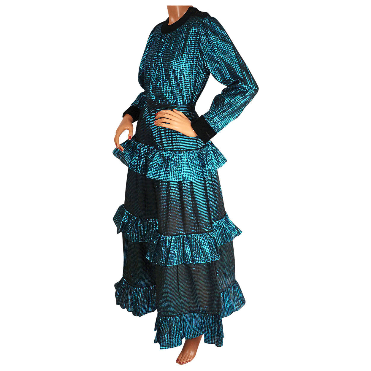 Vintage 1970s Yves Saint Laurent Peasant Look Blouse and Skirt -  L - Poppy's Vintage Clothing