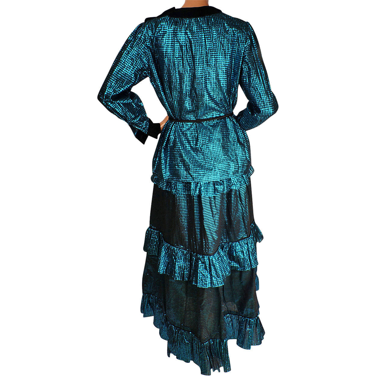 Vintage 1970s Yves Saint Laurent Peasant Look Blouse and Skirt -  L - Poppy's Vintage Clothing