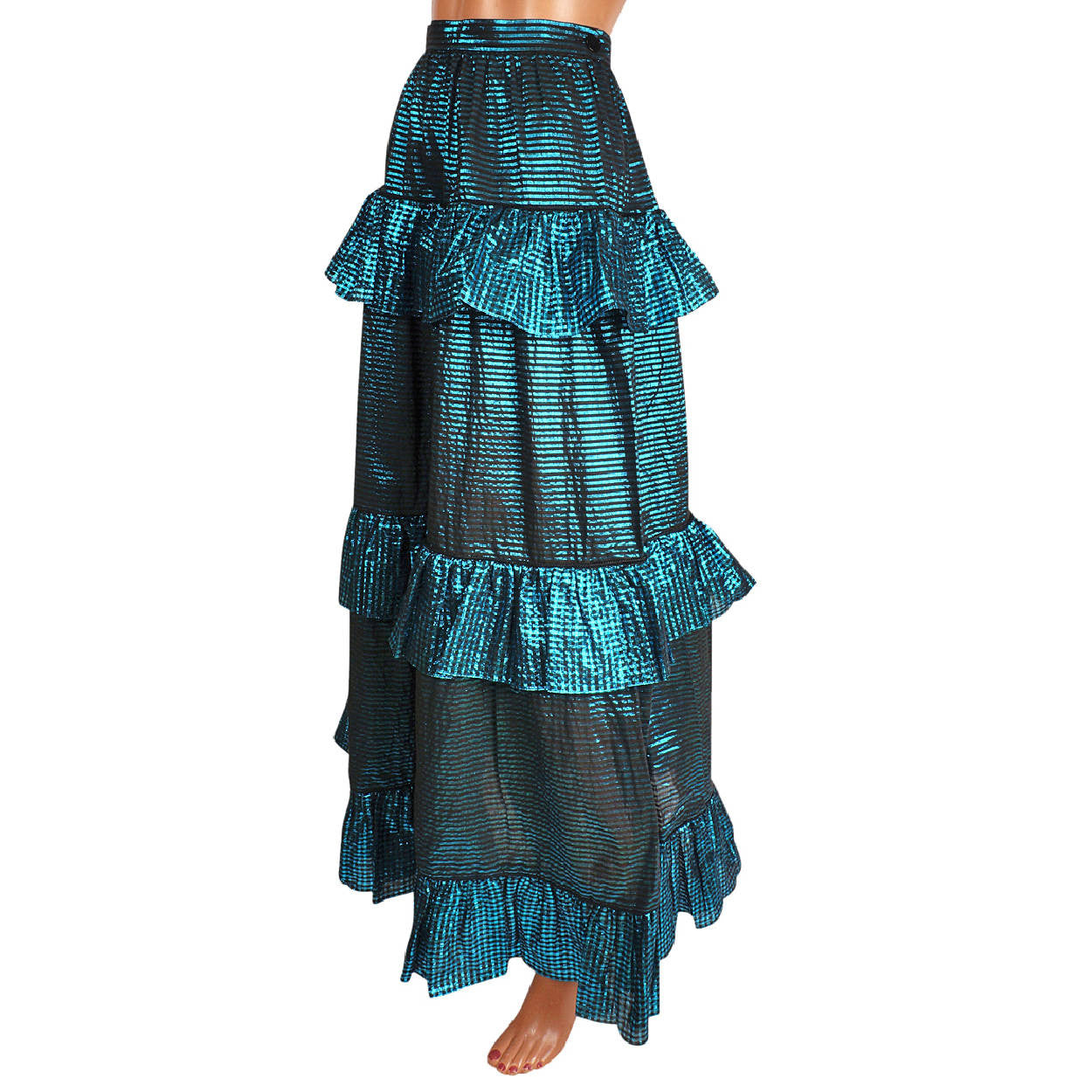 1970s Yves Saint Laurent Peasant Top and Skirt Set