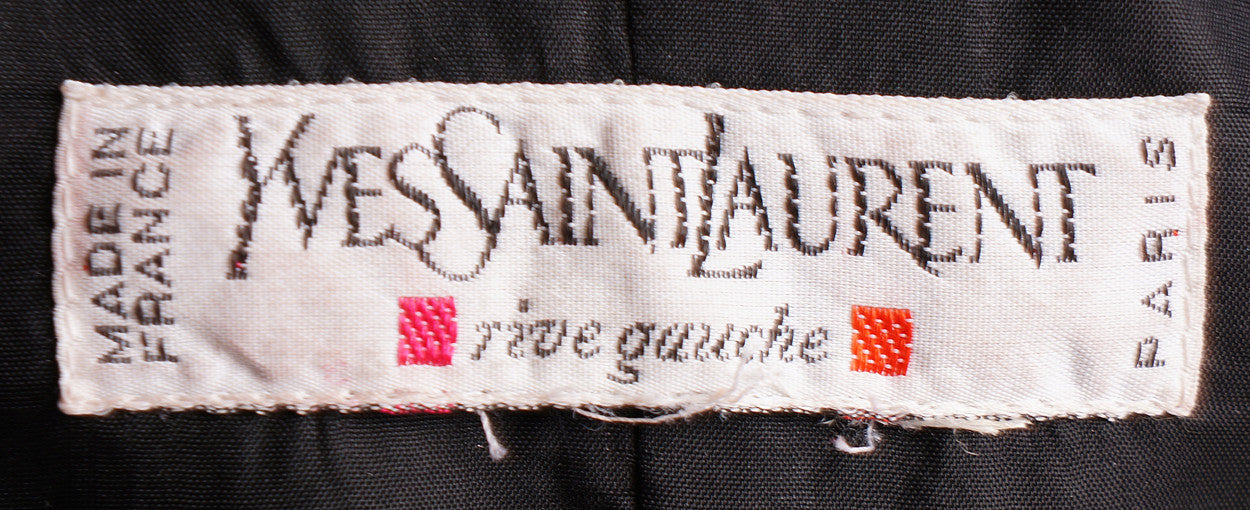 1990s Yves Saint Laurent Jacket Black Wool Gabardine M - Poppy's Vintage Clothing