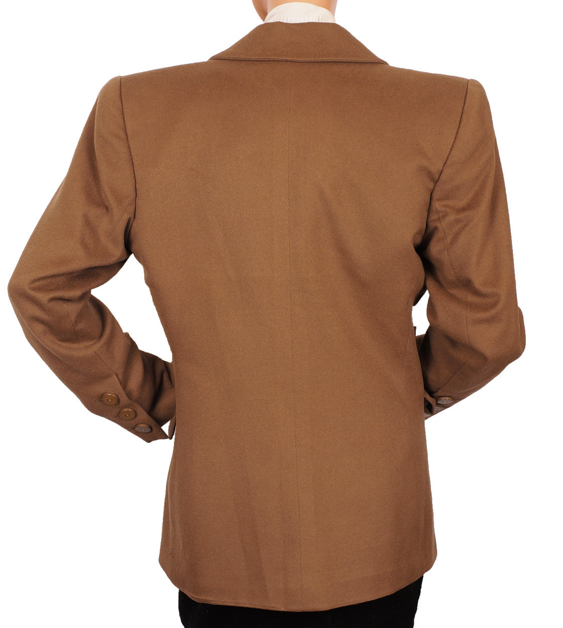 Vintage 1990s Brown Wool Jacket by Yves Saint Laurent - Rive Gauche M - Poppy's Vintage Clothing