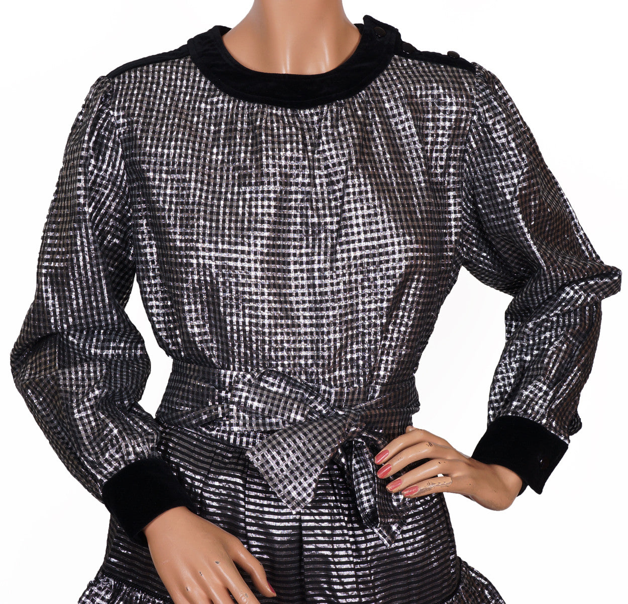 Designer Vintage Yves Saint Laurent Peasant Look 1970s Blouse & Skirt S / M - Poppy's Vintage Clothing