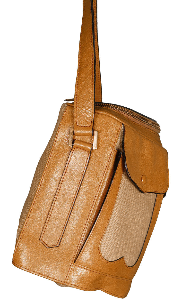 Vintage 1960s Yves Saint Laurent Safari Look Purse Photographer Camera Bag - Poppy's Vintage Clothing