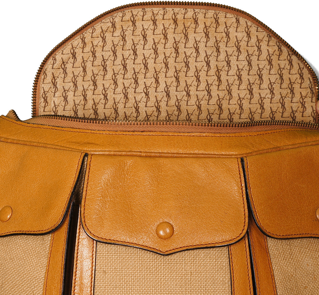 Vintage 1960s Yves Saint Laurent Safari Look Purse Photographer Camera Bag - Poppy's Vintage Clothing