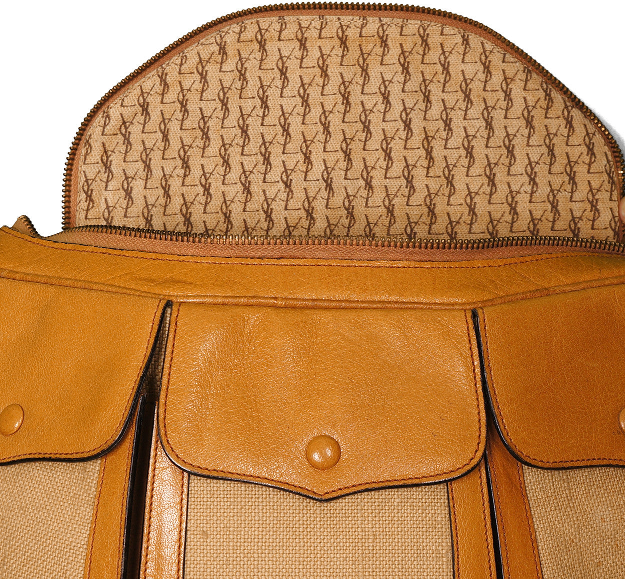 Vintage 1960s Yves Saint Laurent Safari Look Purse Photographer Camera Bag - Poppy's Vintage Clothing