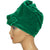 Vintage 1960s Green Velvet Turban Hat by Yvette Brillon - Poppy's Vintage Clothing
