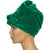 Vintage 1960s Green Velvet Turban Hat by Yvette Brillon - Poppy's Vintage Clothing