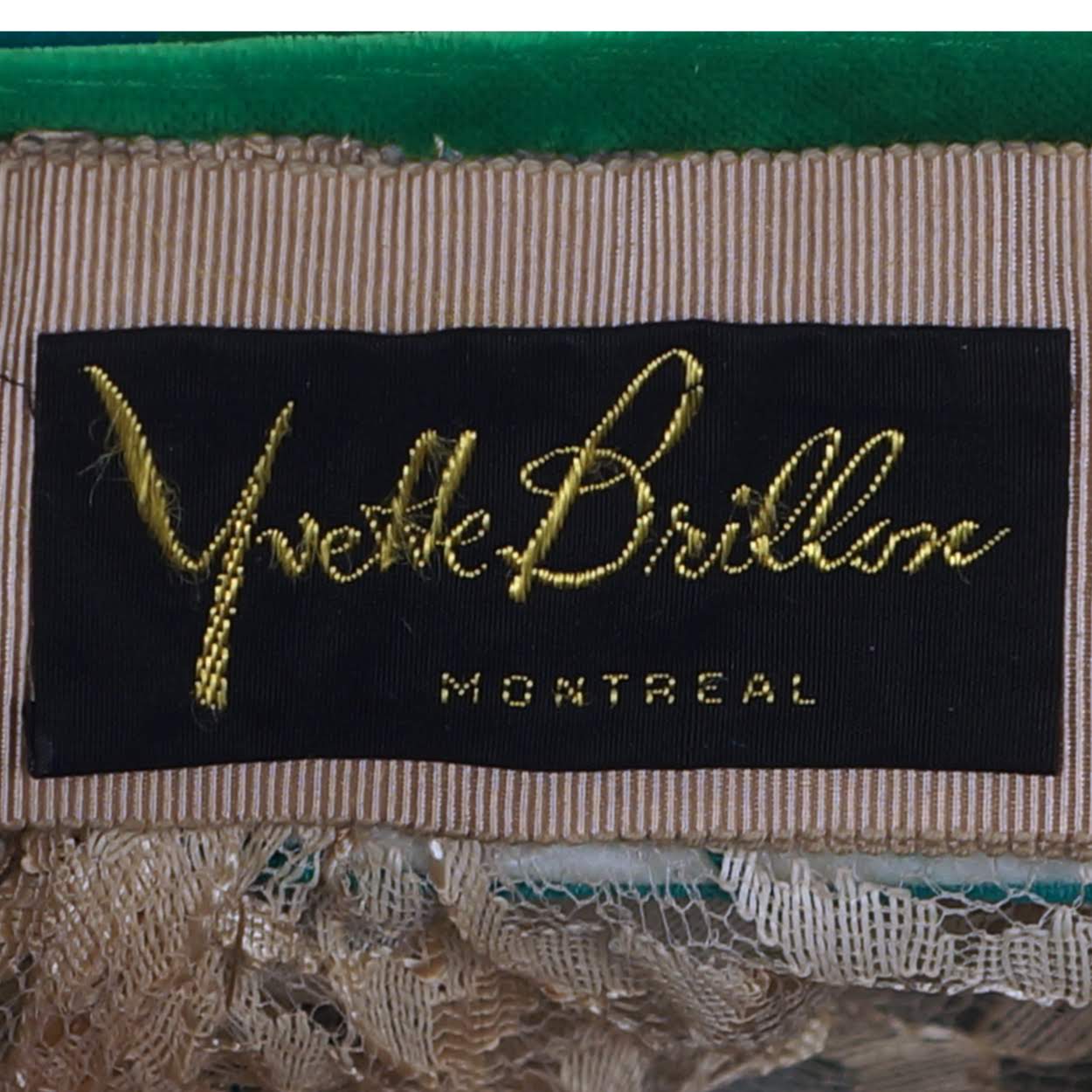 Vintage 1960s Green Velvet Turban Hat by Yvette Brillon - Poppy's Vintage Clothing