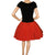 Vintage Yvette of Knightsbridge Crinoline Dress Black and Red Velvet Size S M - Poppy's Vintage Clothing