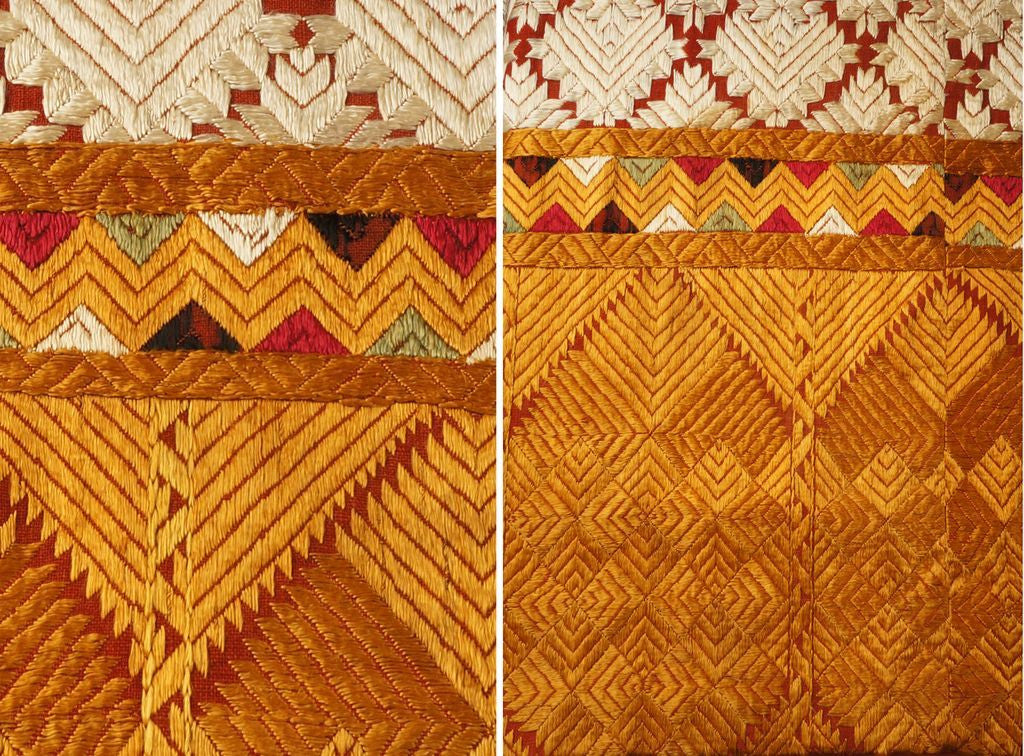 1920s Art Deco Flapper Coat in Cream and Amber Silk Embroidery - Poppy's Vintage Clothing